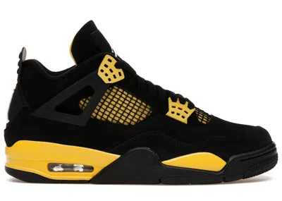 Pre-owned Jordan Men's  4 Retro Thunder (2023) Sneakers In Black/tour Yellow In Multi