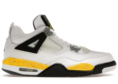 Pre-owned Jordan Men's  4 Retrorare Air Sneakers In White/tour Yellow/dark Blue In Multi