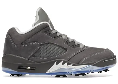 Pre-owned Jordan Men's  5 Golf Low Sneakers In Wolf Grey/ice