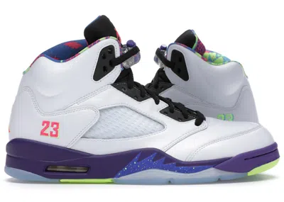 Pre-owned Jordan Men's  5 Retro Alternate Belair Sneakers In White/court Purple/racer Pink