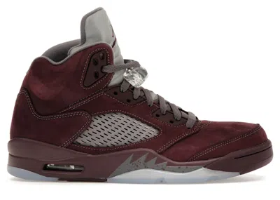 Pre-owned Jordan Men's  5 Retro Burgundy (2023) Sneakers In Deep Burgundy/light Graphite/metallic Silver In Multi