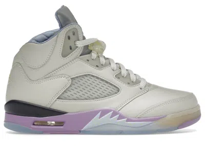 Pre-owned Jordan Men's  5 Retro Dj Khaled We The Best Sneakers In Sail/washed Yellow/violet Star In Multi