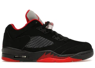 Pre-owned Jordan Men's  5 Retro Low Alternate 90 Sneakers In Black/gym Red/metallic Hematite In Multi