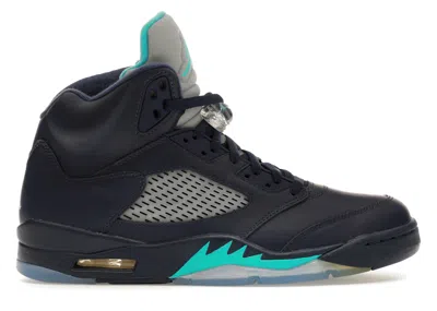 Pre-owned Jordan Men's  5 Retro Pregrape Sneakers In Midnight Navy/turquoise Blue/white