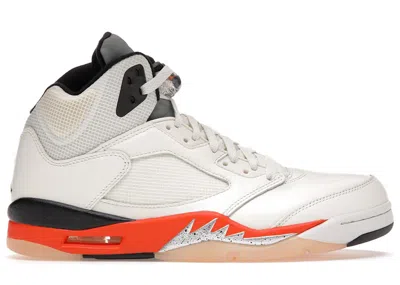 Pre-owned Jordan Men's  5 Retro Shattered Backboard Sneakers In White