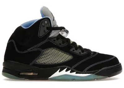 Pre-owned Jordan Men's  5 Retrosneakers In Black/university Blue/silver In Multi