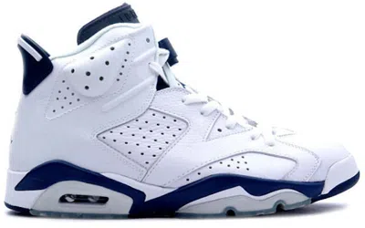 Pre-owned Jordan Men's  6 Retro (2000) Sneakers In White/midnight Navy Blue