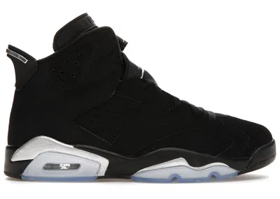 Pre-owned Jordan Men's  6 Retro Chrome Sneakers In Black/metallic Silver In Multi