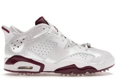 Pre-owned Jordan Men's  6 Retro Low Golf Nrg Sneakers In White/bordeaux