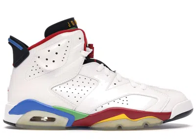 Pre-owned Jordan Men's  6 Retro Olympic Flag Beijing Sneakers In White/varsity Red/green Bean