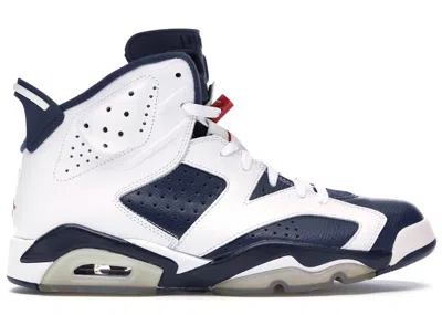 Pre-owned Jordan Men's  6 Retro Olympic London (2012) Sneakers In White/midnight Navy Blue/varsity Red In Multi