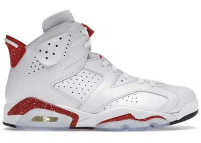 Pre-owned Jordan Men's  6 Retro Red Oreo Sneakers In White/university Red/black In Multi