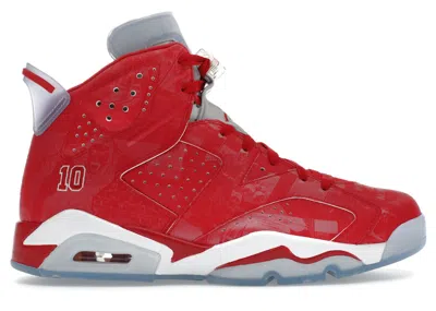 Pre-owned Jordan Men's  6 Retro Slam Dunk Sneakers In Varsity Red/white