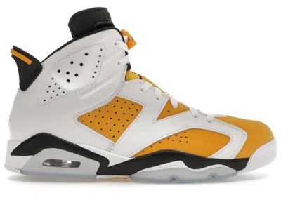 Pre-owned Jordan Men's  6 Retro Sneakers In White/yellow Ochre/black In Multi
