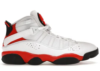 Pre-owned Jordan Men's  6 Rings Cherry Sneakers In White/black/university Red In Multi