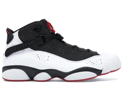 Pre-owned Jordan Men's  6 Rings Sneakers In Black/white/gym Red In Multi