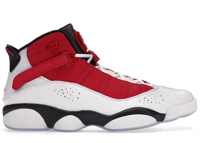 Pre-owned Jordan Men's  6 Rings Sneakers In White/black/carmine