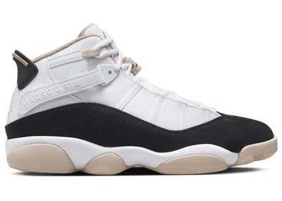 Pre-owned Jordan Men's  6 Rings Sneakers In White/fossil Stone/black In Multi