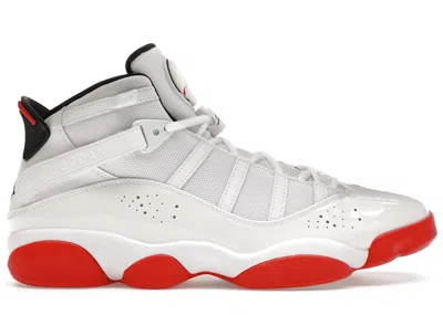 Pre-owned Jordan Men's  6 Rings Sneakers In White/university Red/black