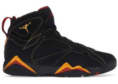 Pre-owned Jordan Men's  7 Retro (2022) Sneakers In Black/citrus/varsity Red In Multi