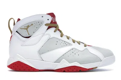 Pre-owned Jordan Men's  7 Retro Hare Yotr (2011) Sneakers In Light Silver/metallic Gold/true Red In Multi