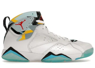 Pre-owned Jordan Men's  7 Retro N7 Sneakers In White/ice Cube Blue/dark Turquoise