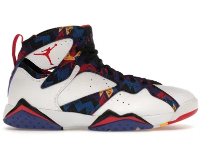 Pre-owned Jordan Men's  7 Retro Nothing But Net Sneakers In White/university Red/black