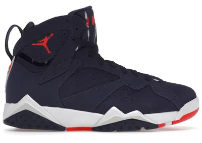 Pre-owned Jordan Men's  7 Retro Quai 54 (2022) Sneakers In Neutral Indigo/bright Crimson/white