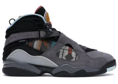 Pre-owned Jordan Men's  8 Retro N7 (2019) Sneakers In Thunder Grey/light Graphite/gold Suede In Multi