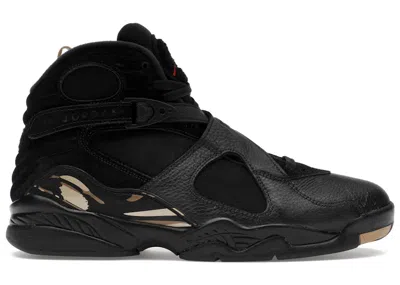 Pre-owned Jordan Men's  8 Retro Ovo Sneakers In Black/blur/metallic Gold In Multi