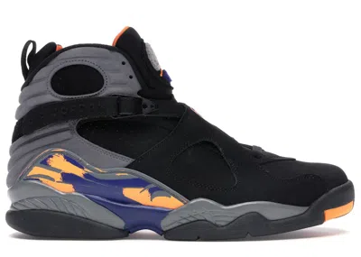 Pre-owned Jordan Men's  8 Retro Phoenix Suns Sneakers In Black/bright Citrus/cool Grey In Multi