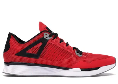 Pre-owned Jordan Men's  89 Racer Toro Bravo Sneakers In Fire Red/white/particle Grey In Multi