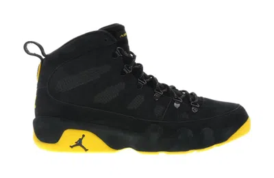 Pre-owned Jordan Men's  9 Retro Boot Michigan Pe Sneakers In Black/amarillo/college Navy Blue
