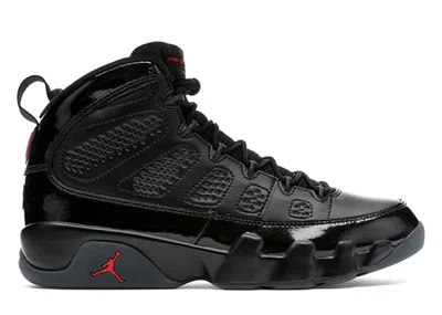Pre-owned Jordan Men's  9 Retro Bred Patent Sneakers In Black/university Red/anthracite