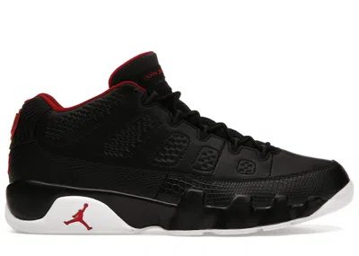 Pre-owned Jordan Men's  9 Retro Low Snakeskin Sneakers In Black/gym Red/white In Multi