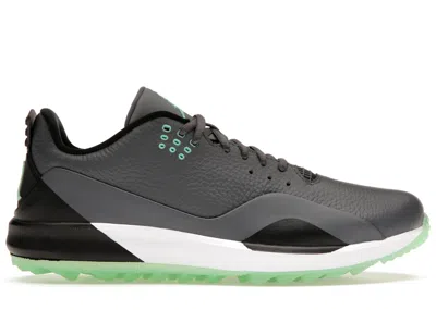 Pre-owned Jordan Men's  Adg 3 Golf Grey Sneakers In Dark Grey/black/green Glow