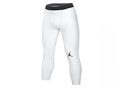 Pre-owned Jordan Men's  Air 3/4 Length Drifit Tights In White