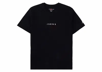 Pre-owned Jordan Men's  Air Short Sleeve T-shirt In Black/white