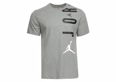 Pre-owned Jordan Men's  Air Short Sleeve T-shirt In Gray