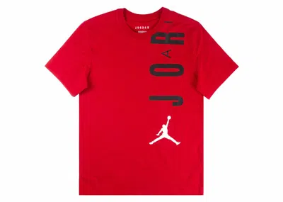 Pre-owned Jordan Men's  Air Short Sleeve T-shirt In Red