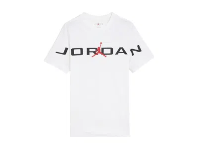 Pre-owned Jordan Men's  Air Short Sleeve T-shirt In White/red/black