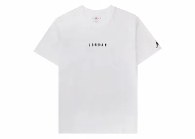 Pre-owned Jordan Men's  Air Spellout Short Sleeve T-shirt In White