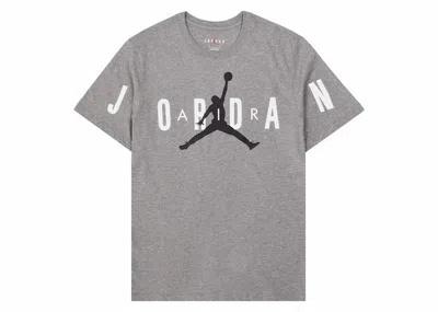 Pre-owned Jordan Men's  Air Stretch Short Sleeve Crew T-shirt In Grey In Gray
