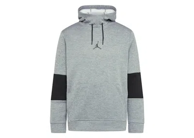 Pre-owned Jordan Men's  Air Therma Fleece Hoodie In Grey/black