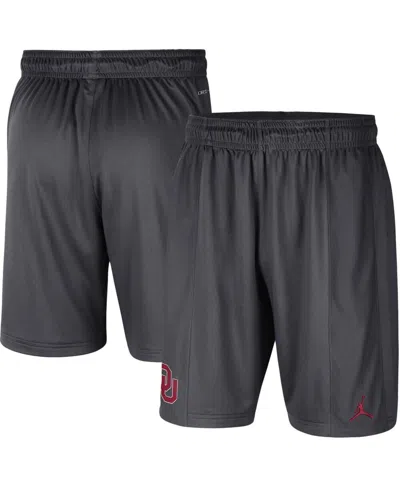 Jordan Men's  Anthracite Oklahoma Sooners Performance Knit Shorts