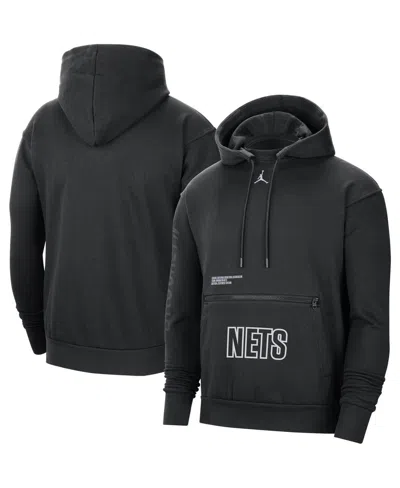 Jordan Men's  Black Brooklyn Nets Courtside Statement Edition Pullover Hoodie