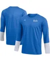 Jordan Men's  Blue Ucla Bruins Football Performance Long Sleeve T-shirt In Blue