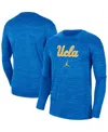 Jordan Men's  Blue Ucla Bruins Team Velocity Performance Long Sleeve T-shirt In Blue