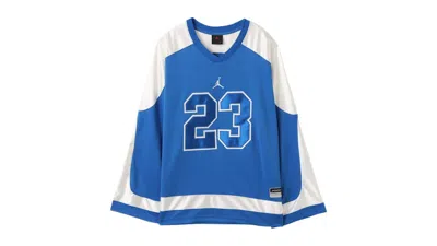 Pre-owned Jordan Men's  Brooklyn University Hockey Jersey In Blue/white In Multi