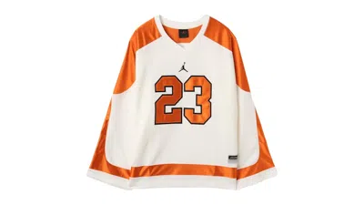Pre-owned Jordan Men's  Brooklyn University Hockey Jersey In Sailong Sleevetarfish/black In Multi